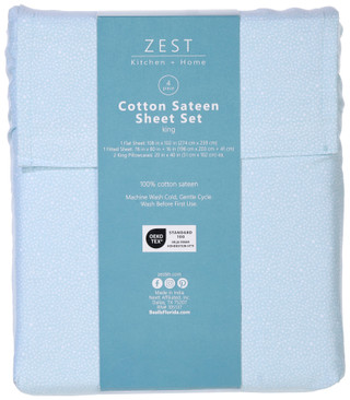 Thumbnail 8: Zest Kitchen + Home ZEST Kitchen + Home 400 Thread Count Cotton Sheet Set 