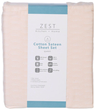 Thumbnail 2: Zest Kitchen + Home ZEST Kitchen + Home Sateen Cotton Arches Sheet Set 