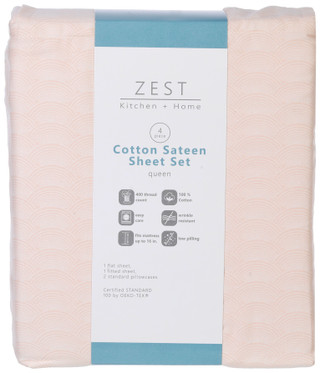 Thumbnail 1: Zest Kitchen + Home ZEST Kitchen + Home Sateen Cotton Arches Sheet Set 