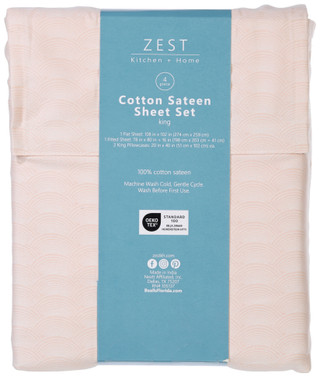 Thumbnail 5: Zest Kitchen + Home ZEST Kitchen + Home 400 Thread Count Cotton Sheet Set 