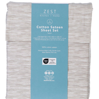 Thumbnail 6: Zest Kitchen + Home ZEST Kitchen + Home 400 Thread Count Cotton Sheet Set 