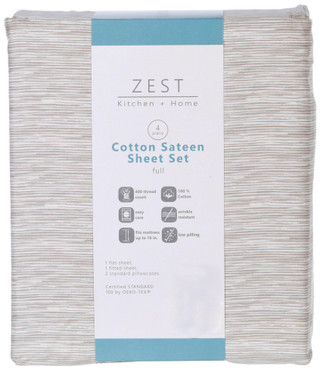Thumbnail 2: Zest Kitchen + Home ZEST Kitchen + Home 400 Thread Count Cotton Sheet Set 