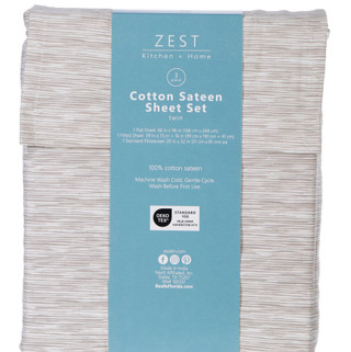 Thumbnail 9: Zest Kitchen + Home ZEST Kitchen + Home 400 Thread Count Cotton Sheet Set 