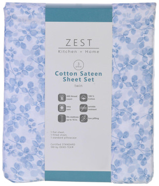 Thumbnail 1: Zest Kitchen + Home ZEST Kitchen + Home 400 Thread Count Cotton Sheet Set 
