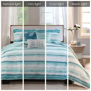 Thumbnail 3: Madison Park Madison Park 6 Pc. Marina Printed Quilt Set 