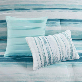 Thumbnail 4: Madison Park Madison Park 8 Pc. Seersucker Comforter & Quilt Set 