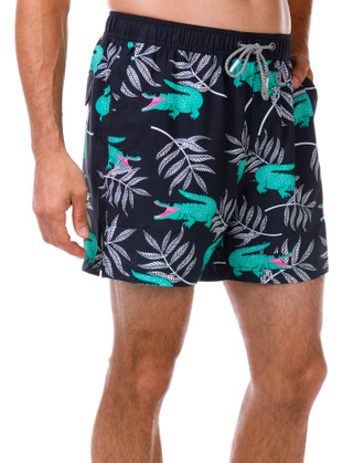 Thumbnail 1: Party Pants Party Pants Men's Alligator Print Swim Shorts 