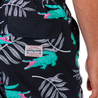 Thumbnail 5: Party Pants Party Pants Men's Alligator Print Swim Shorts 