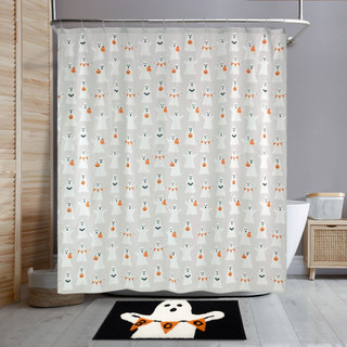 Thumbnail 2: Avanti Avanti Ghost Boo Halloween Shower Curtain 