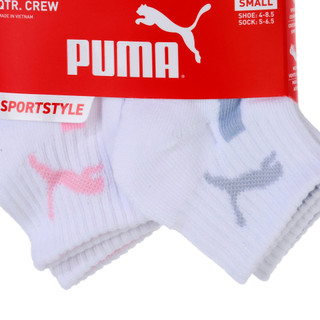 Thumbnail 2: Puma Puma Girls 6 Pk Sportstyle Training Quarter Crew Socks 