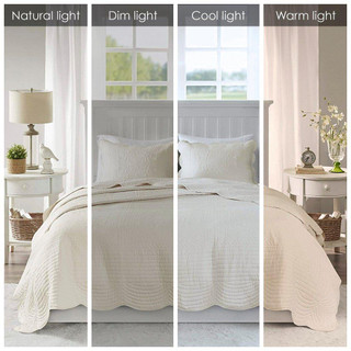 Thumbnail 4: Madison Park Madison Park Tuscany Reversible Scalloped Edge Quilt Set 