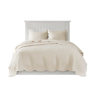Thumbnail 6: Madison Park Madison Park Tuscany Reversible Scalloped Edge Quilt Set 