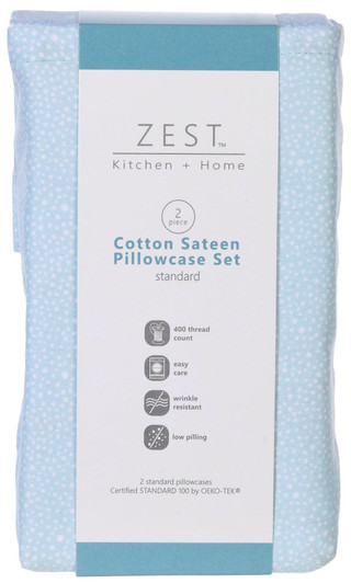 Thumbnail 1: Zest Kitchen + Home ZEST Kitchen + Home 2 Pk Cotton Sateen Pillowcase Set 