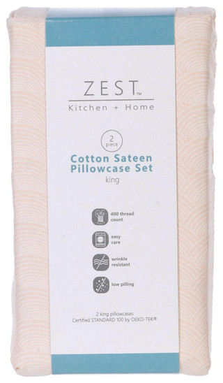 Thumbnail 1: Zest Kitchen + Home ZEST Kitchen + Home 2 Pk Cotton Sateen Pillowcase Set 