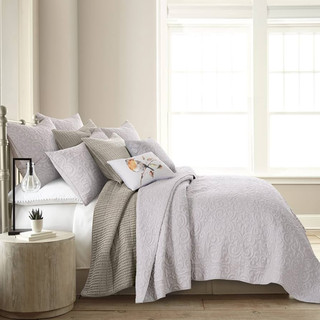 Thumbnail 2: Levtex Home Levtex Home Sherbourne Grey Queen / Full Quilt Set 