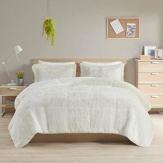 Thumbnail 7: Intelligent Design Intelligent Design Malea Shaggy Long Fur Comforter Set 