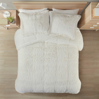 Thumbnail 4: Intelligent Design Intelligent Design Malea Shaggy Long Fur Comforter Set 