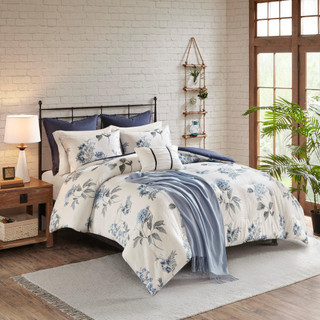Thumbnail 2: Madison Park Madison Park 7 Piece Zennia Comforter Set with Throw Blanket 