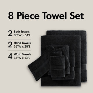Thumbnail 5: MADISON PARK SIGNATURE Madison Park Signature 8 Pc. 800GSM Ultra Soft Towel Set 