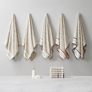 Thumbnail 4: Madison Park Madison Park 6 Pc. Serene Embroidered Jacquard Towel Set 