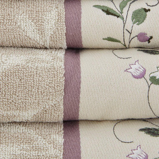 Thumbnail 2: Madison Park Madison Park 6 Pc. Serene Embroidered Jacquard Towel Set 