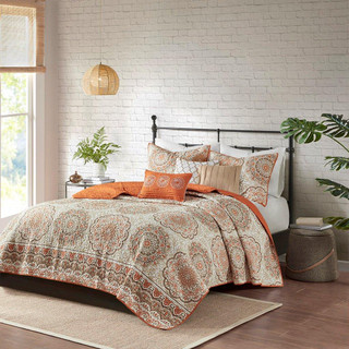 Thumbnail 2: Madison Park Madison Park 6 Pc. Tangiers Pillow & Quilt Set 