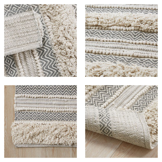 Thumbnail 7: Ink + Ivy Ink+Ivy Asher Woven Texture Stripe Bath Rug 