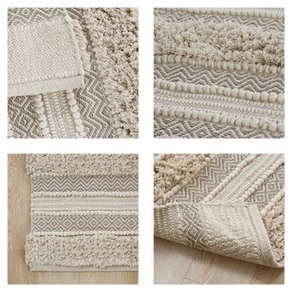 Thumbnail 7: Ink + Ivy Ink+Ivy Asher Woven Texture Stripe Bath Rug 