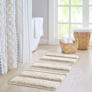 Thumbnail 3: Ink + Ivy Ink+Ivy Asher Woven Texture Stripe Bath Rug 