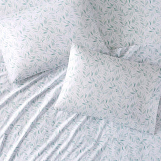 Thumbnail 8: MADISON PARK ESSENTIALS Madison Park Essentials 200 Thread Count Leaves Sheet Set 