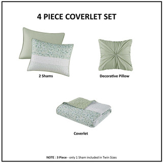 Thumbnail 9: Madison Park Madison Park 4 Pc. Caralie Quilt Set 