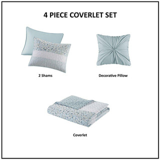Thumbnail 10: Madison Park Madison Park 4 Pc. Caralie Quilt Set 