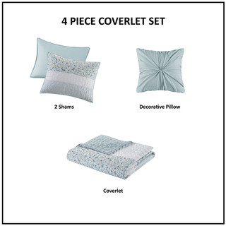 Thumbnail 9: Madison Park Madison Park 4 Pc. Caralie Quilt Set 