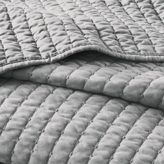 Thumbnail 10: Madison Park Madison Park Keaton Solid Quilt Set 