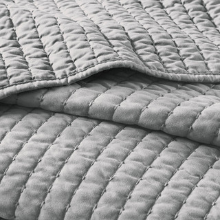 Thumbnail 10: Madison Park Madison Park Keaton Solid Quilt Set 