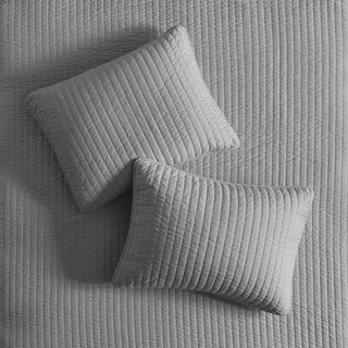 Thumbnail 9: Madison Park Madison Park Keaton Solid Quilt Set 