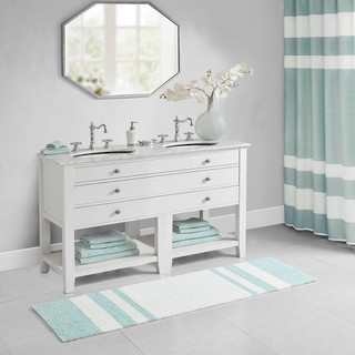 Thumbnail 2: Madison Park Madison Park Spa Cotton Reversible Bath Rug 