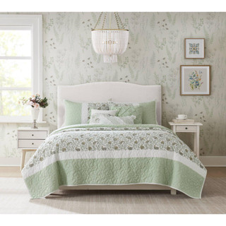 Thumbnail 4: Madison Park Madison Park 6 Pc. Dawn Cotton Percale Quilt Set 