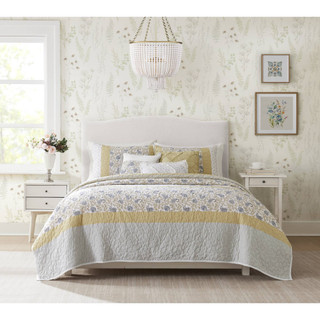 Thumbnail 3: Madison Park Madison Park 6 Pc. Dawn Cotton Percale Quilt Set 
