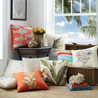 Thumbnail 3: Tommy Bahama Tommy Bahama 2 Piece Palmiers Square Decorative Pillow 