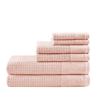 Thumbnail 4: MADISON PARK ESSENTIALS Madison Park Essentials 6 Pc. Spa Waffle Jacquard Towel Set 
