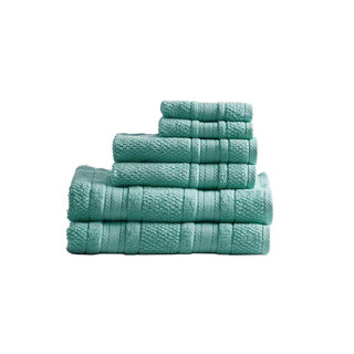 Thumbnail 3: MADISON PARK ESSENTIALS Madison Park Essentials 6 Pc. Spa Waffle Jacquard Towel Set 