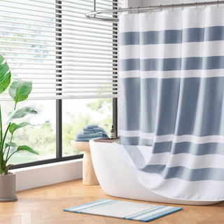 Thumbnail 8: Madison Park Madison Park Spa Waffle Shower Curtain with 3M Treatment 