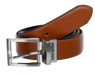 Thumbnail 2: Steve Madden Steve Madden Men's Reversible Cognac Belt 