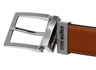 Thumbnail 3: Steve Madden Steve Madden Men's Reversible Cognac Belt 