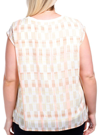 Thumbnail 3: Ella Ella Plus Short Sleeve Floral Cross Front Knit Top 