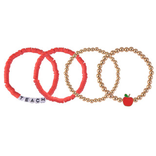 Thumbnail 1: FUN & SUN Fun & Sun Teacher Apple Stretch Bracelet Set 