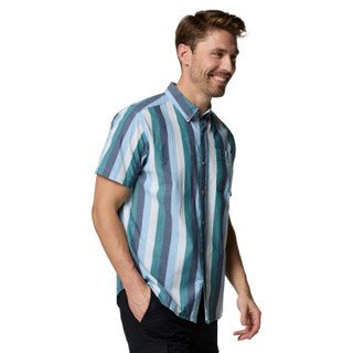 Thumbnail 4: PFG Columbia Columbia Men's Rivers II Ripple Blue Button Down Shirt 