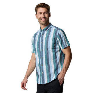 Thumbnail 3: PFG Columbia Columbia Men's Rivers II Ripple Blue Button Down Shirt 