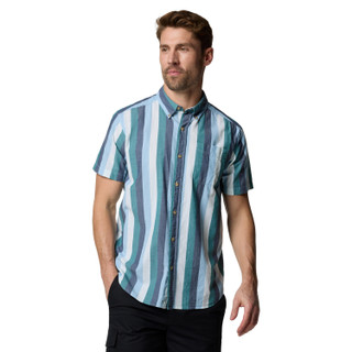 Thumbnail 1: PFG Columbia Columbia Men's Rivers II Ripple Blue Button Down Shirt 